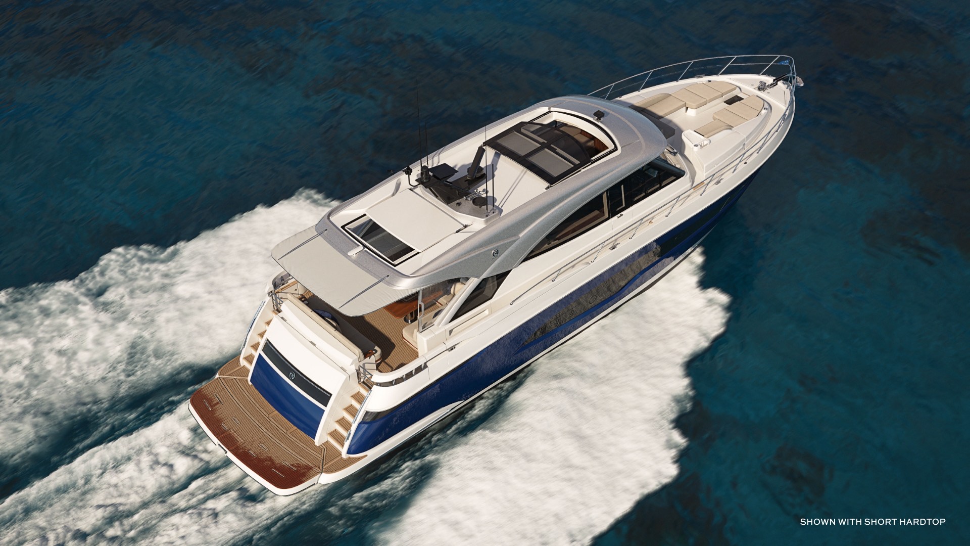 Riviera 6200 Sport Yacht under way